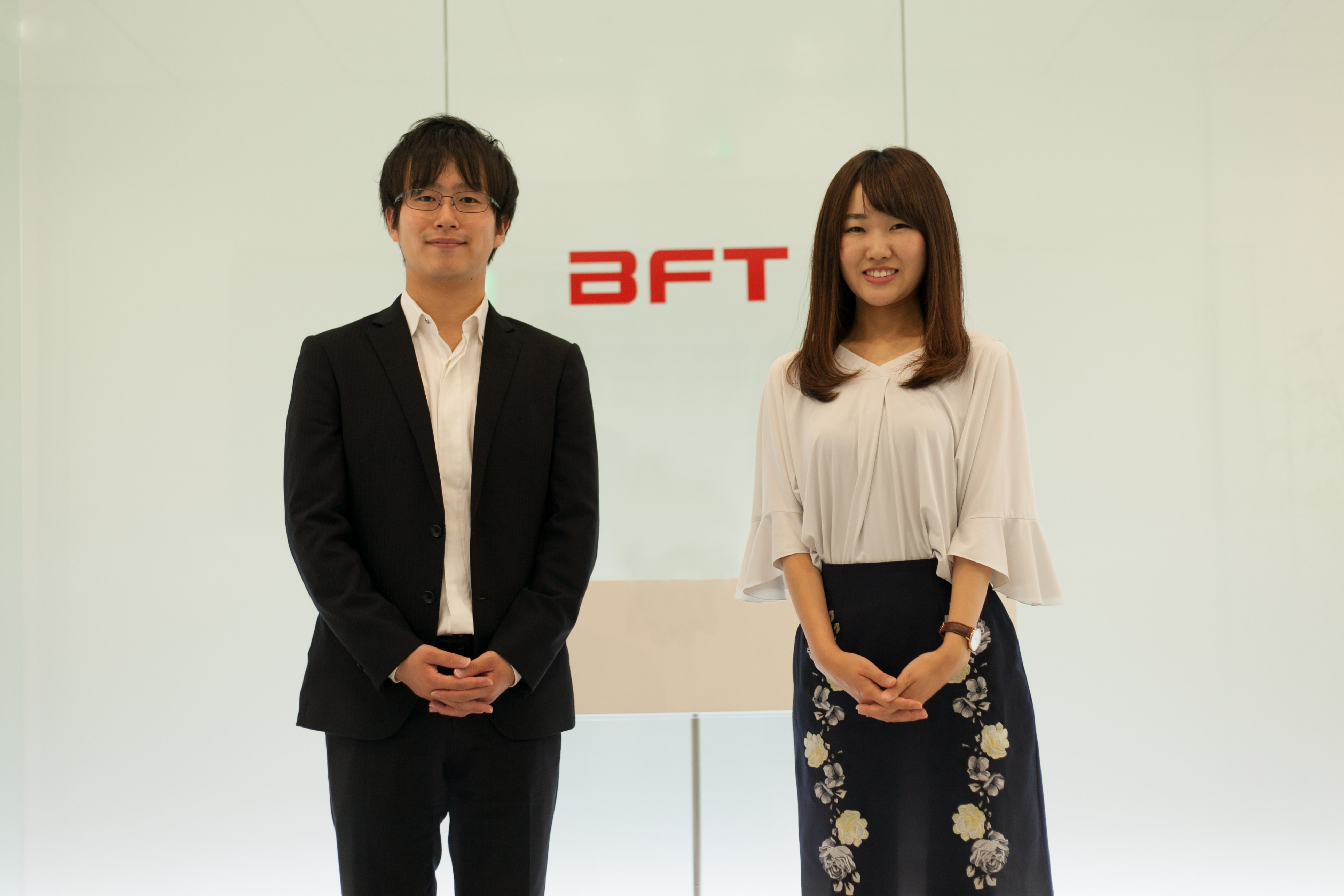 お出迎えしてくれたBFT社員の佐藤さんと福田さん