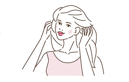 冷風で乾かす
