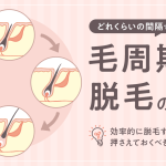 毛周期に合わせて効率的に脱毛しよう！箇所別の毛周期の目安や脱毛間隔を紹介